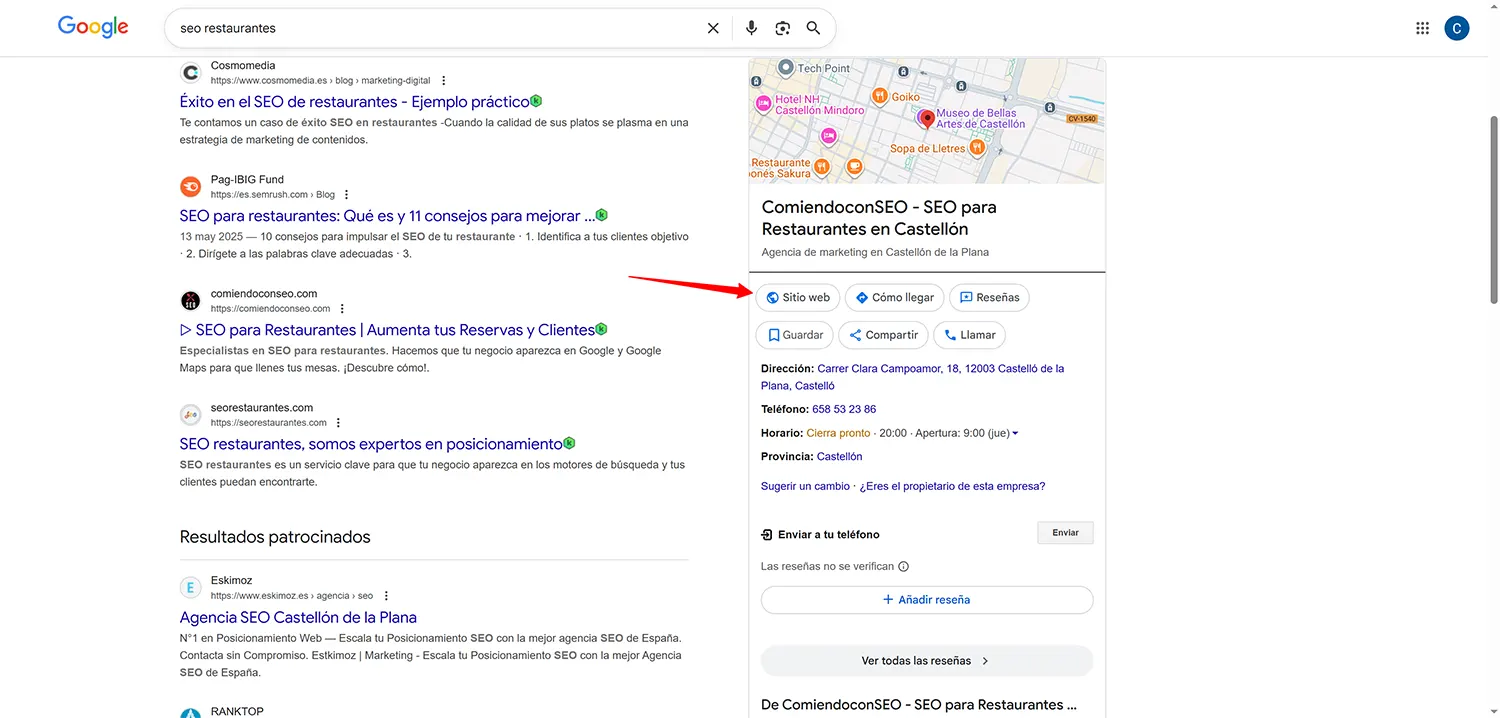 añadir-sitio-web-ficha-google-restaurantes